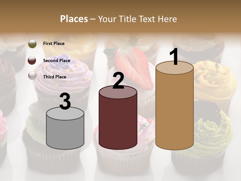 Decorated Party Cupcake PowerPoint Template