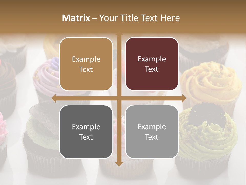 Decorated Party Cupcake PowerPoint Template