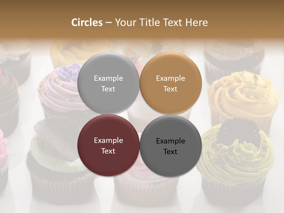 Decorated Party Cupcake PowerPoint Template