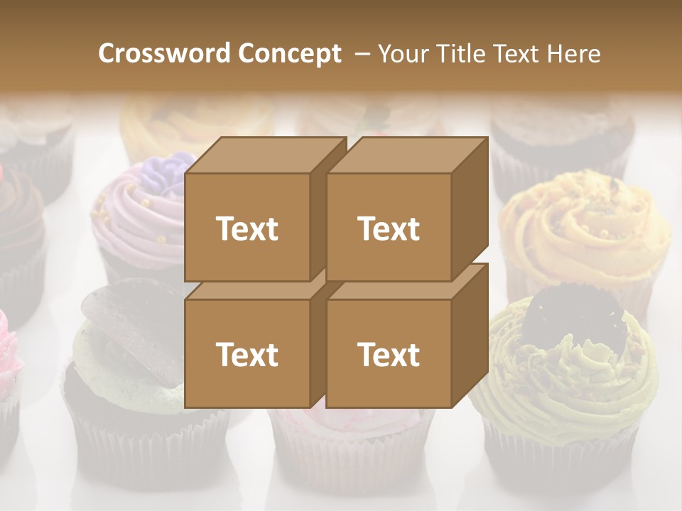 Decorated Party Cupcake PowerPoint Template