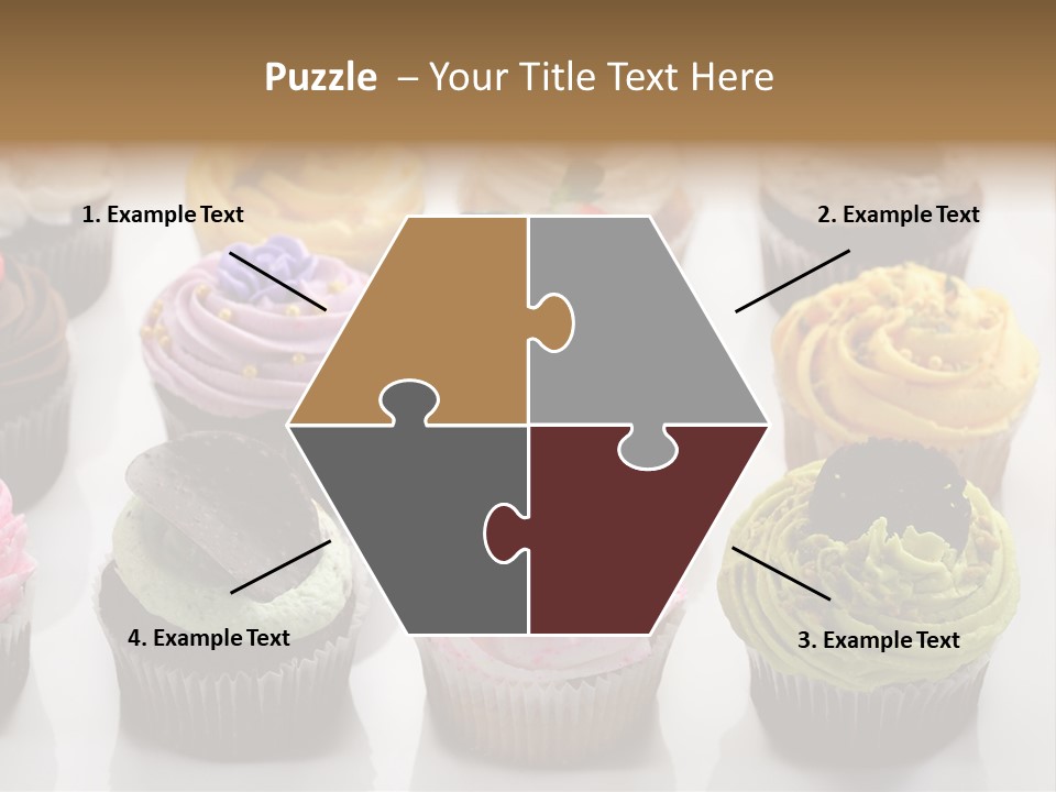 Decorated Party Cupcake PowerPoint Template