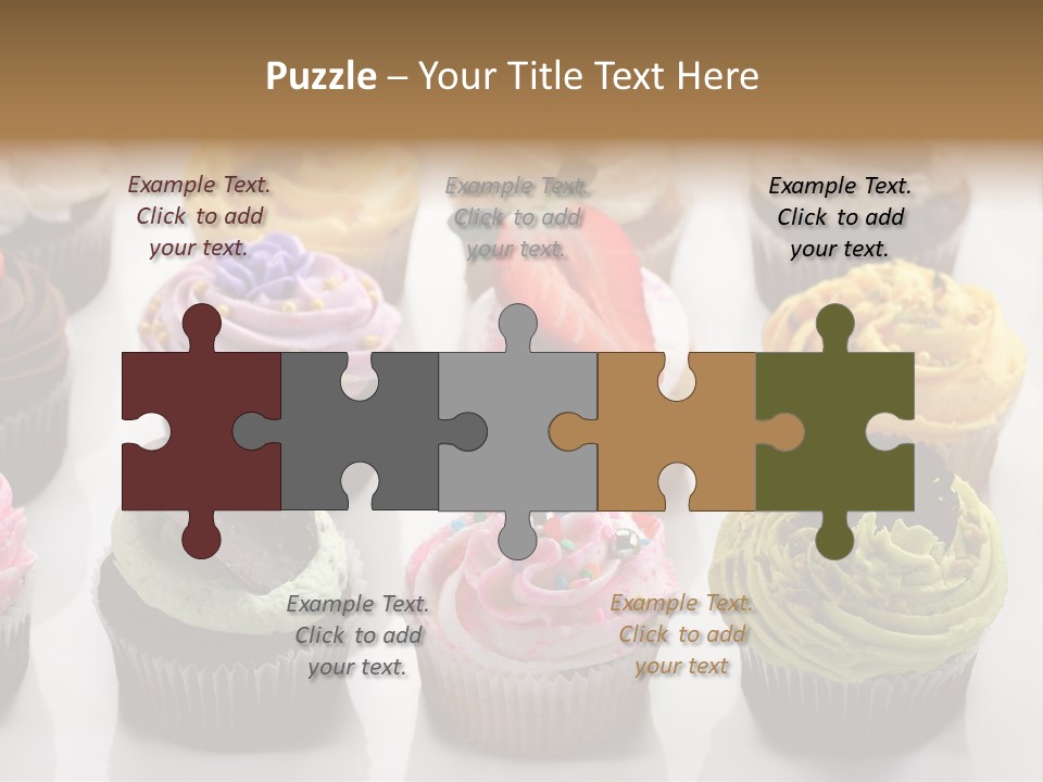 Decorated Party Cupcake PowerPoint Template