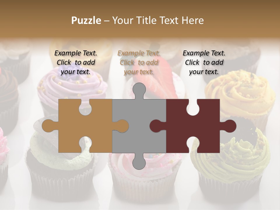 Decorated Party Cupcake PowerPoint Template