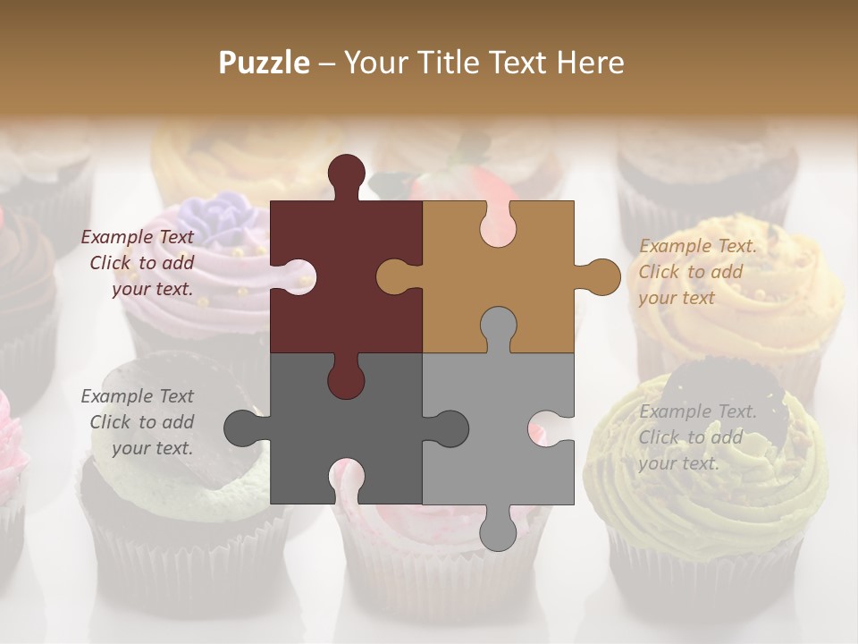 Decorated Party Cupcake PowerPoint Template