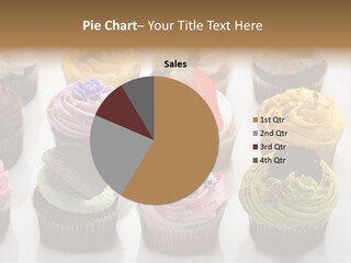 Decorated Party Cupcake PowerPoint Template