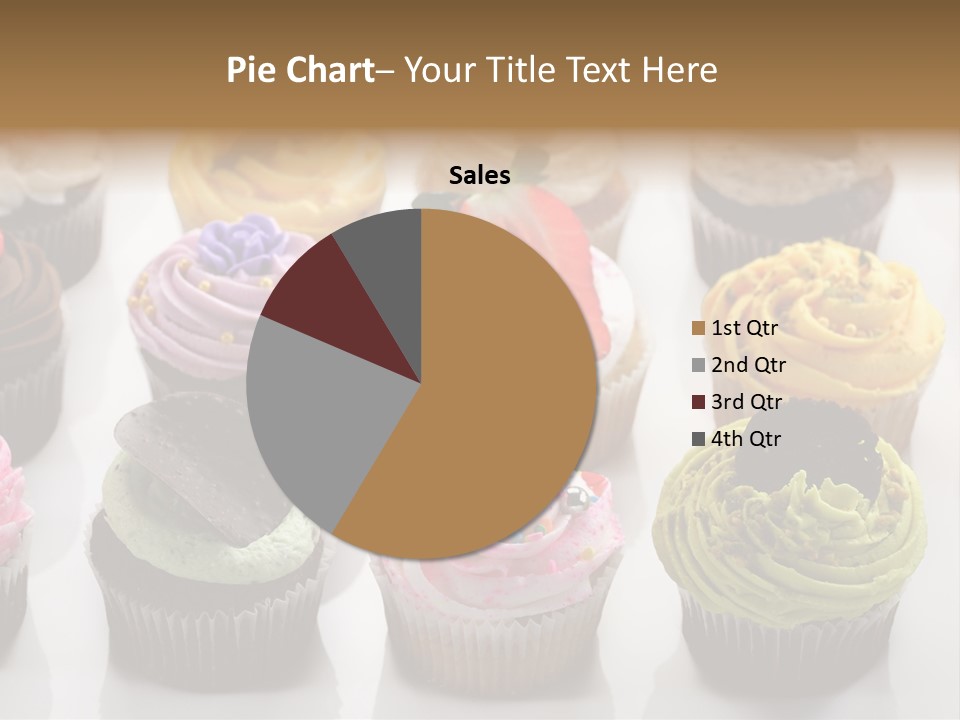 Decorated Party Cupcake PowerPoint Template