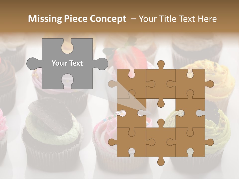 Decorated Party Cupcake PowerPoint Template