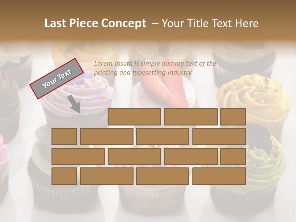 Decorated Party Cupcake PowerPoint Template