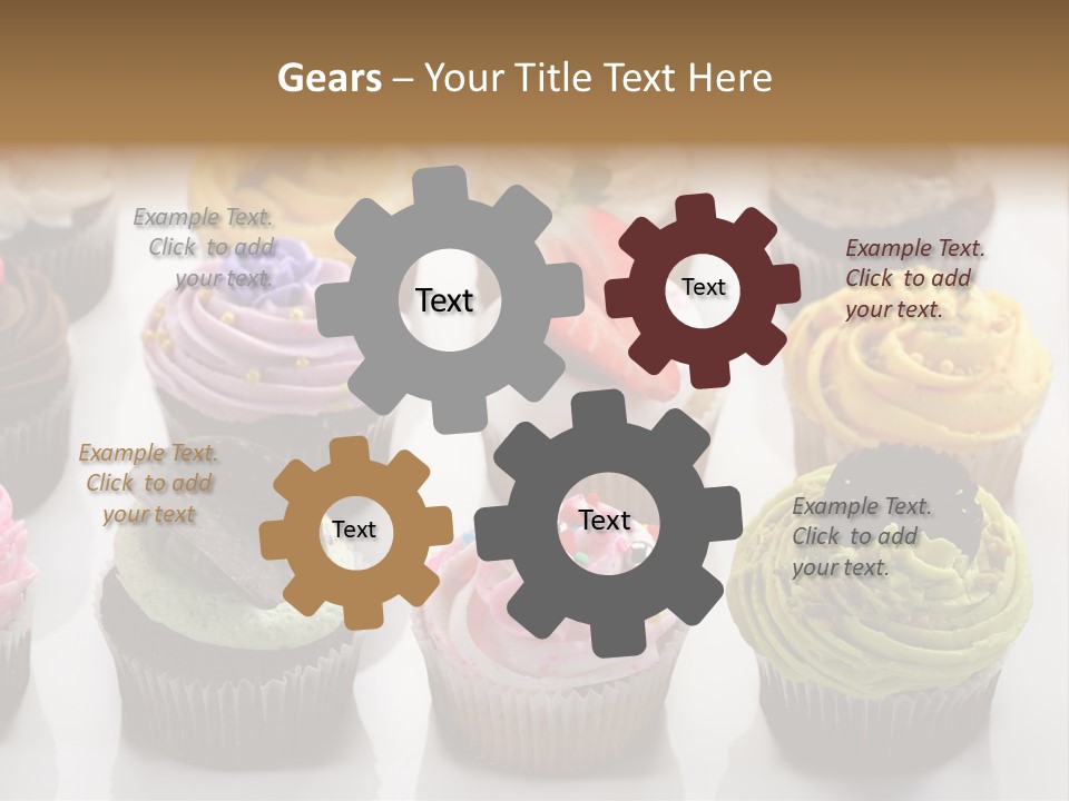 Decorated Party Cupcake PowerPoint Template