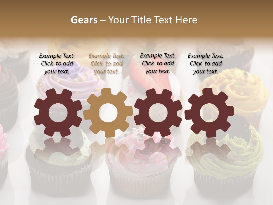 Decorated Party Cupcake PowerPoint Template
