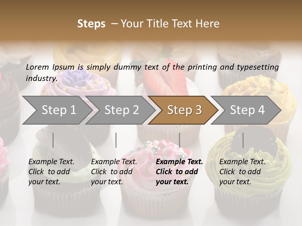 Decorated Party Cupcake PowerPoint Template