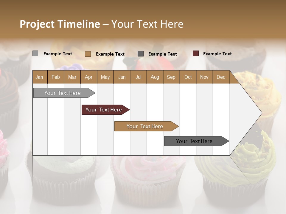 Decorated Party Cupcake PowerPoint Template