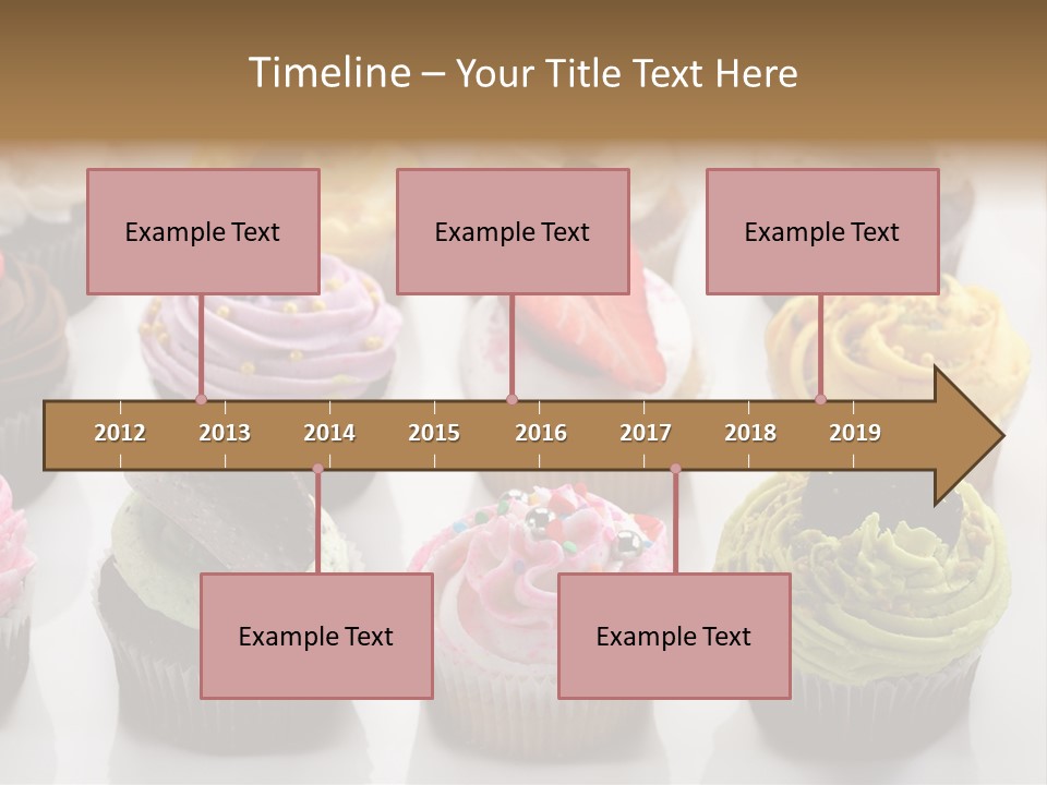 Decorated Party Cupcake PowerPoint Template