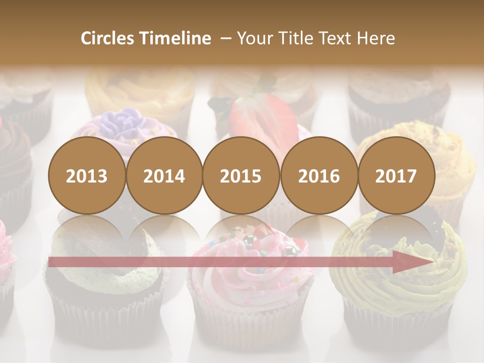 Decorated Party Cupcake PowerPoint Template