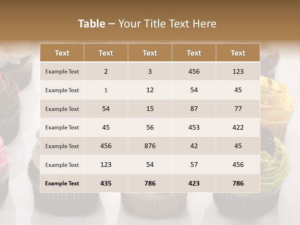 Decorated Party Cupcake PowerPoint Template