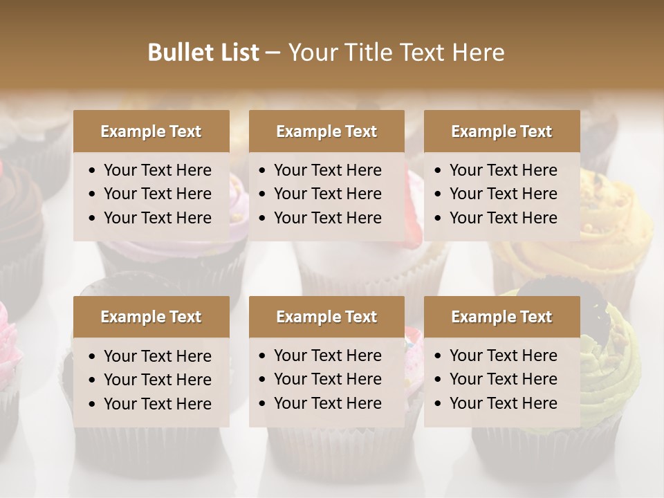 Decorated Party Cupcake PowerPoint Template