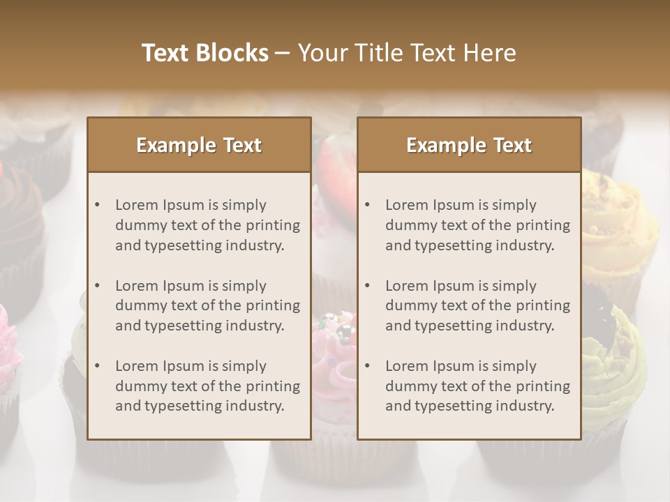 Decorated Party Cupcake PowerPoint Template