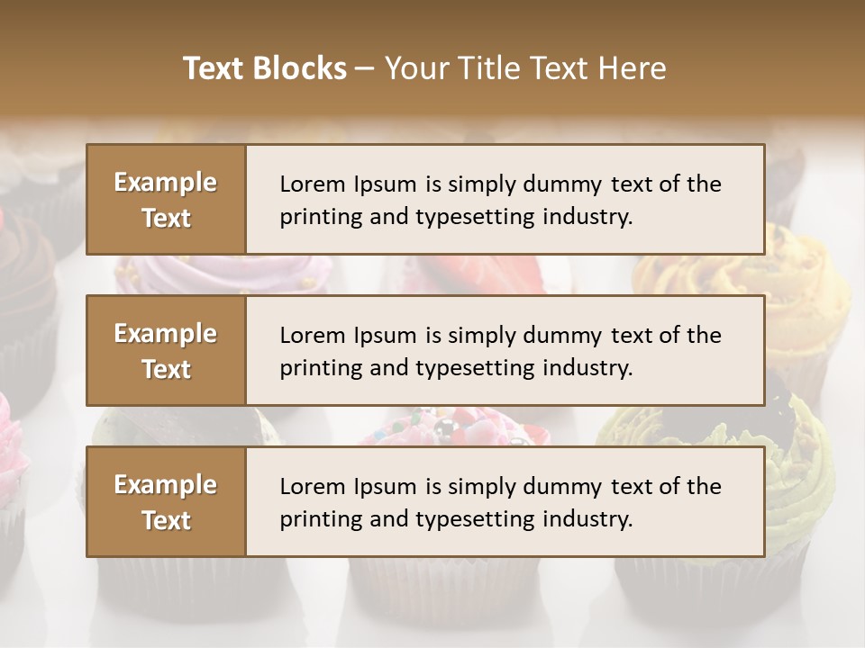 Decorated Party Cupcake PowerPoint Template