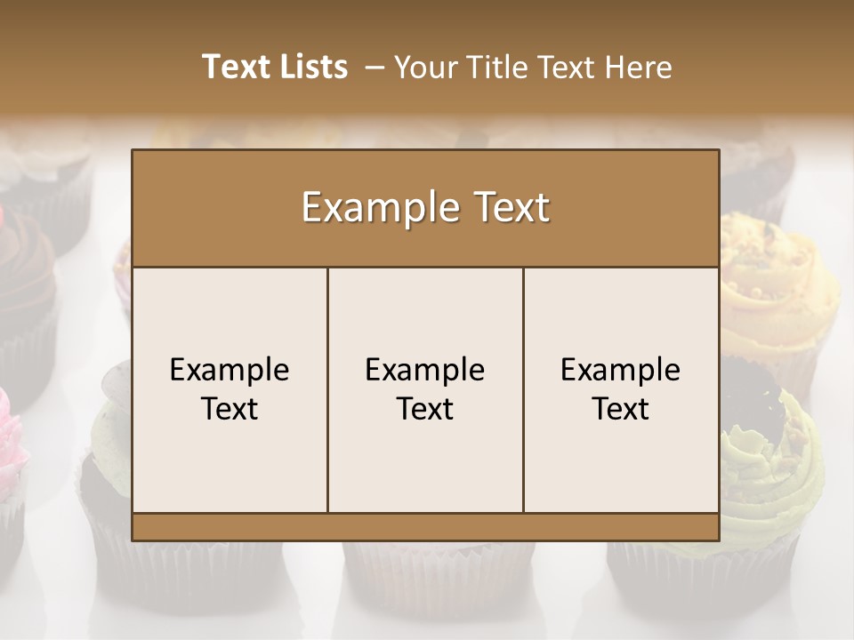 Decorated Party Cupcake PowerPoint Template