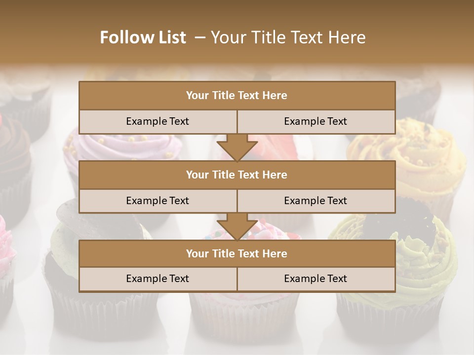 Decorated Party Cupcake PowerPoint Template