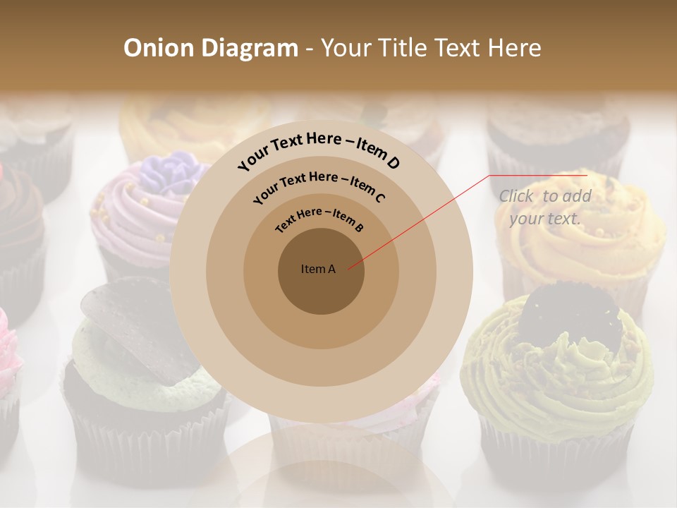 Decorated Party Cupcake PowerPoint Template