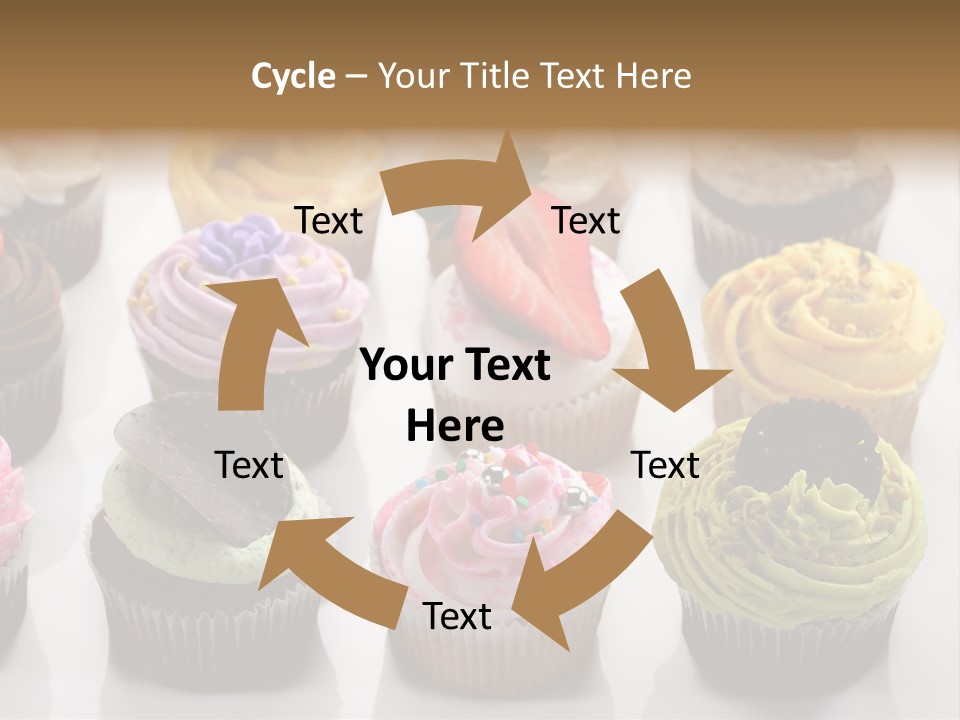 Decorated Party Cupcake PowerPoint Template