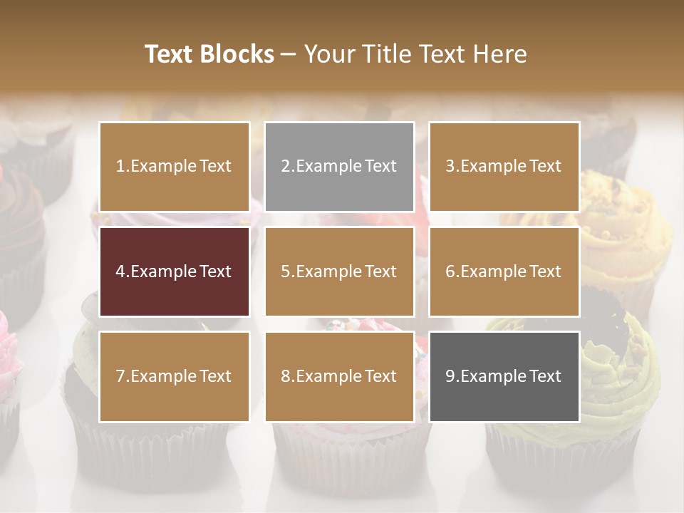 Decorated Party Cupcake PowerPoint Template