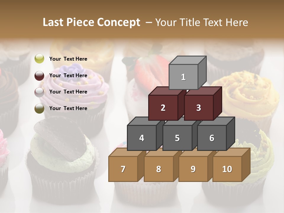 Decorated Party Cupcake PowerPoint Template