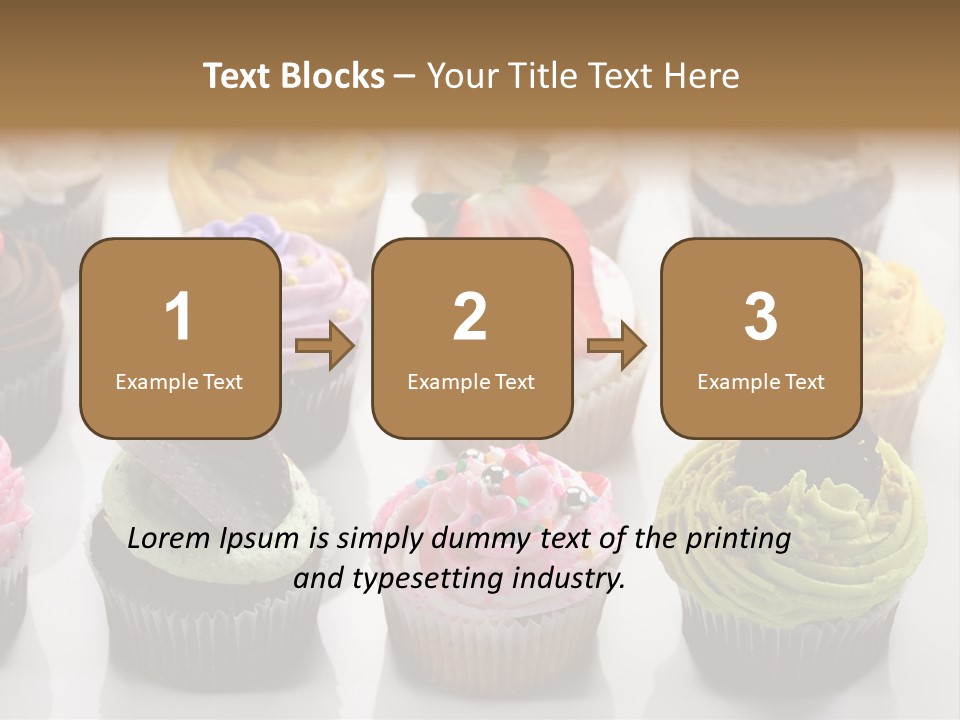 Decorated Party Cupcake PowerPoint Template