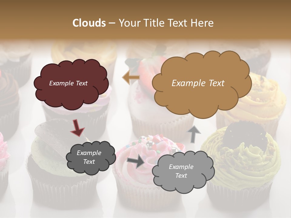 Decorated Party Cupcake PowerPoint Template