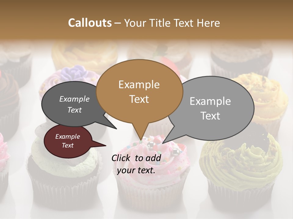 Decorated Party Cupcake PowerPoint Template