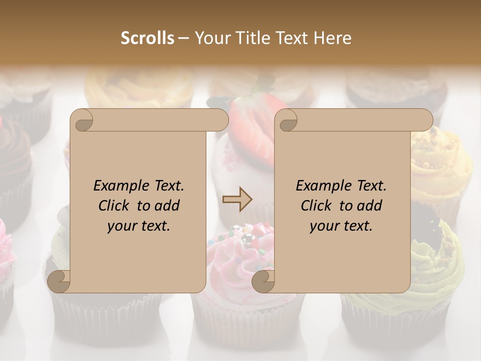 Decorated Party Cupcake PowerPoint Template