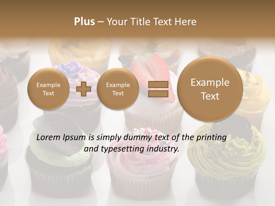 Decorated Party Cupcake PowerPoint Template