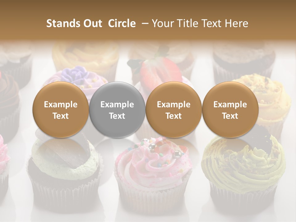 Decorated Party Cupcake PowerPoint Template