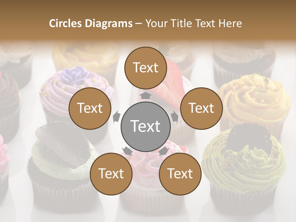 Decorated Party Cupcake PowerPoint Template