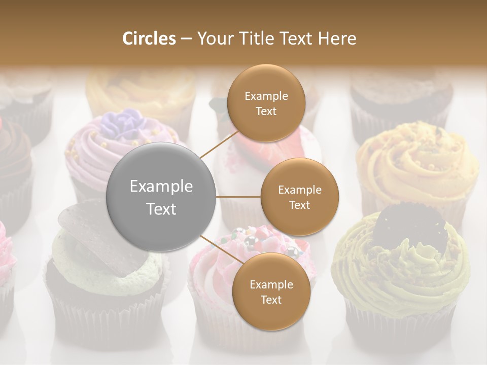 Decorated Party Cupcake PowerPoint Template
