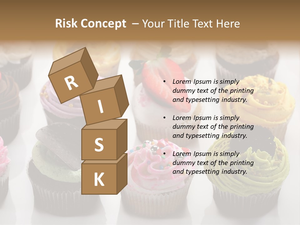 Decorated Party Cupcake PowerPoint Template