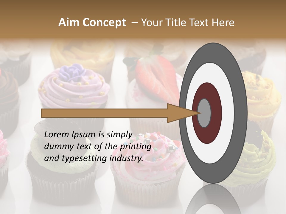 Decorated Party Cupcake PowerPoint Template