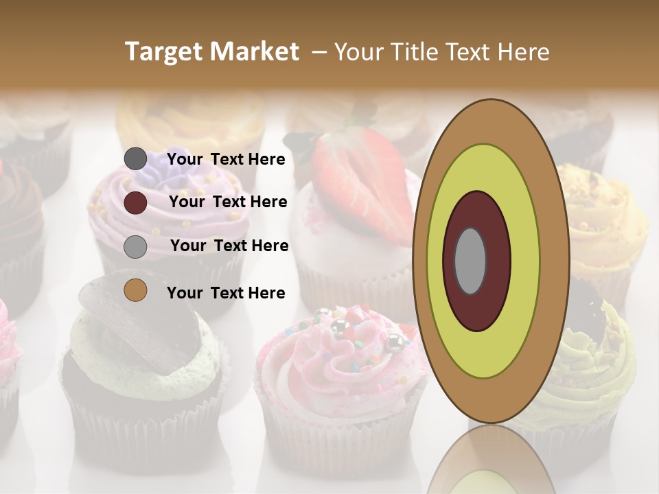 Decorated Party Cupcake PowerPoint Template