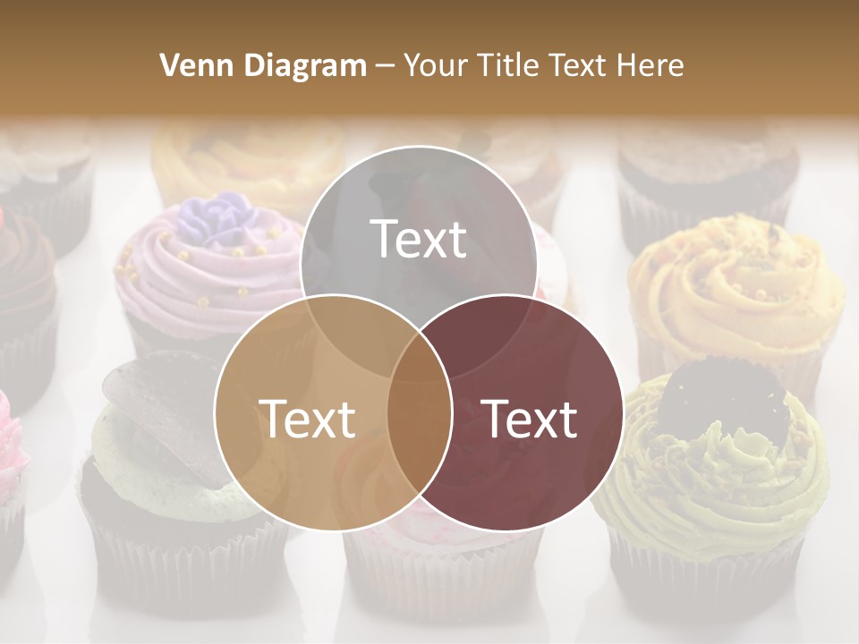 Decorated Party Cupcake PowerPoint Template