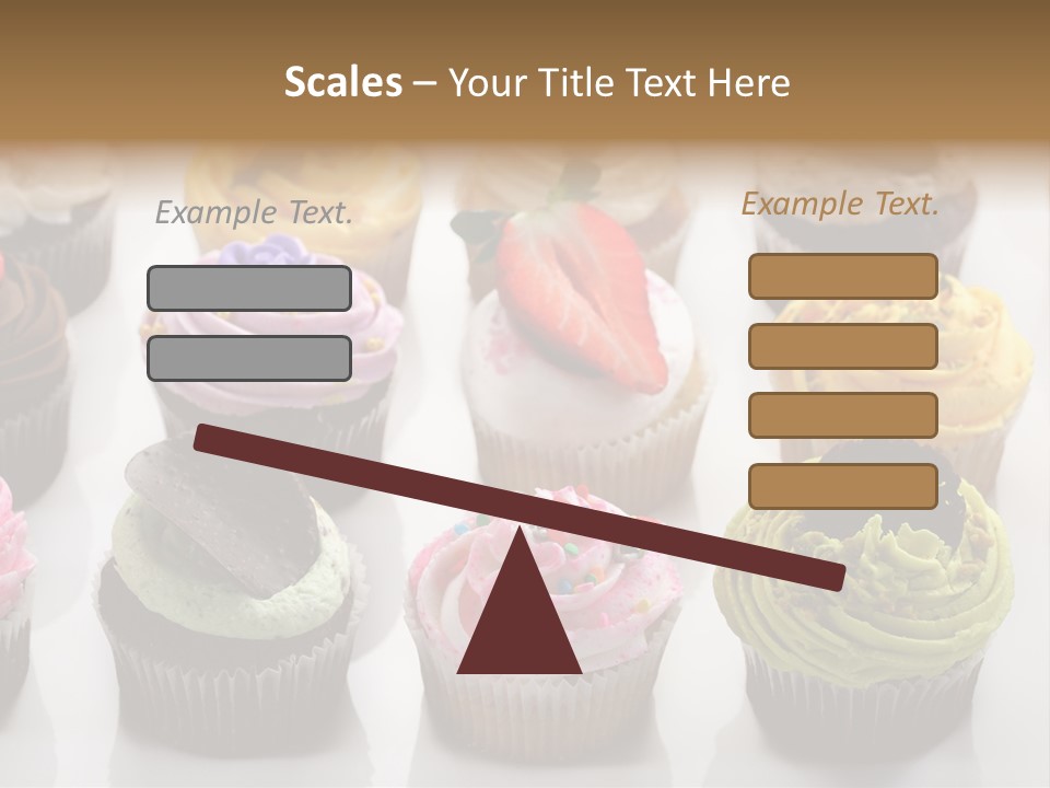 Decorated Party Cupcake PowerPoint Template