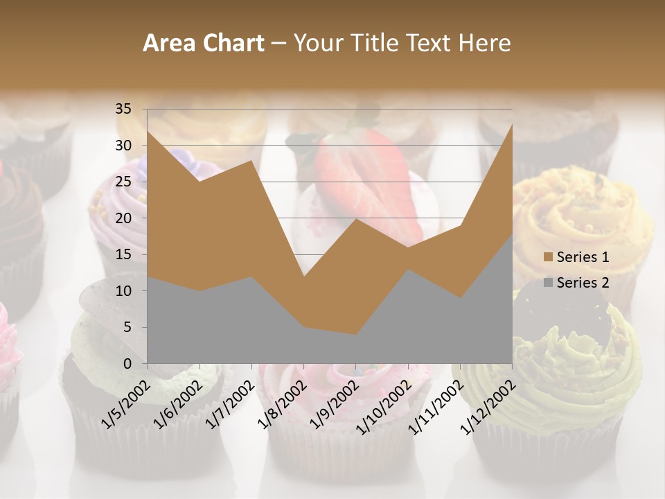 Decorated Party Cupcake PowerPoint Template