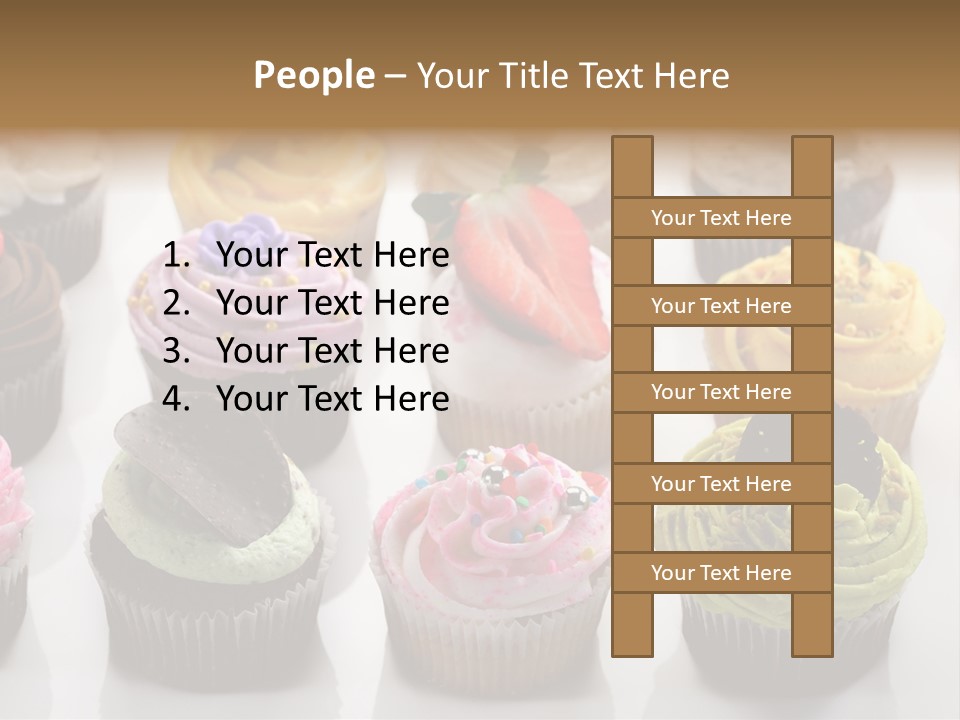 Decorated Party Cupcake PowerPoint Template