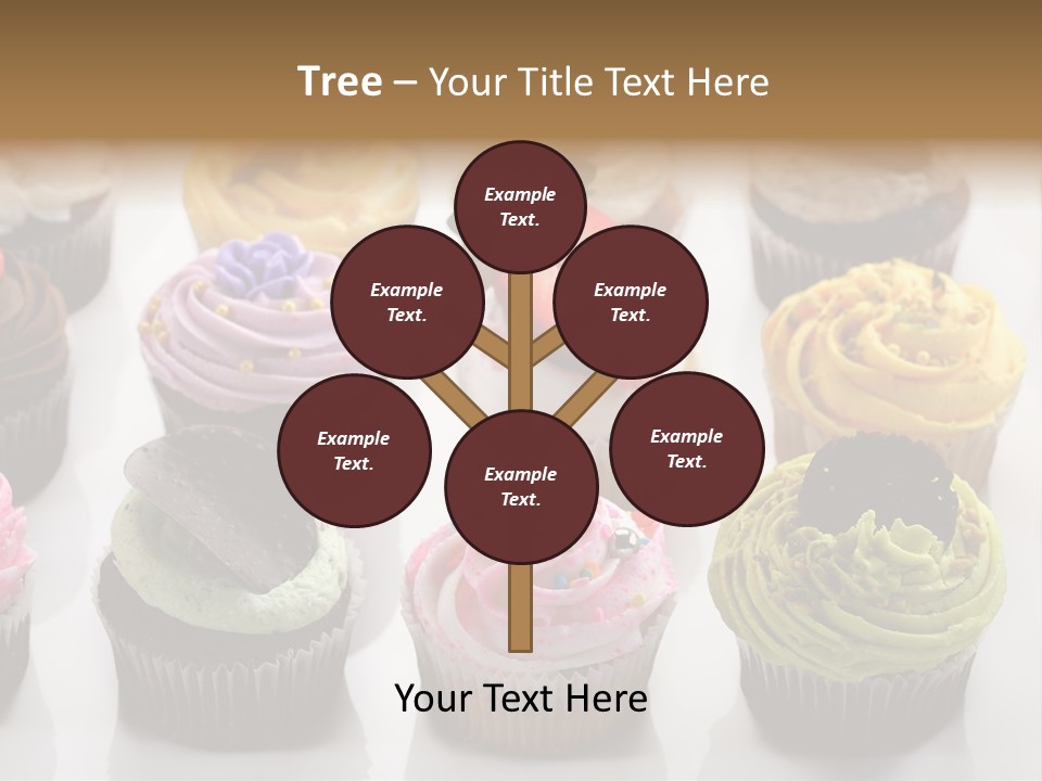 Decorated Party Cupcake PowerPoint Template