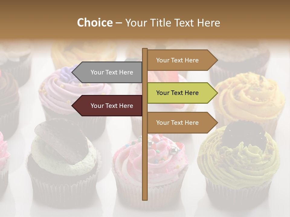 Decorated Party Cupcake PowerPoint Template
