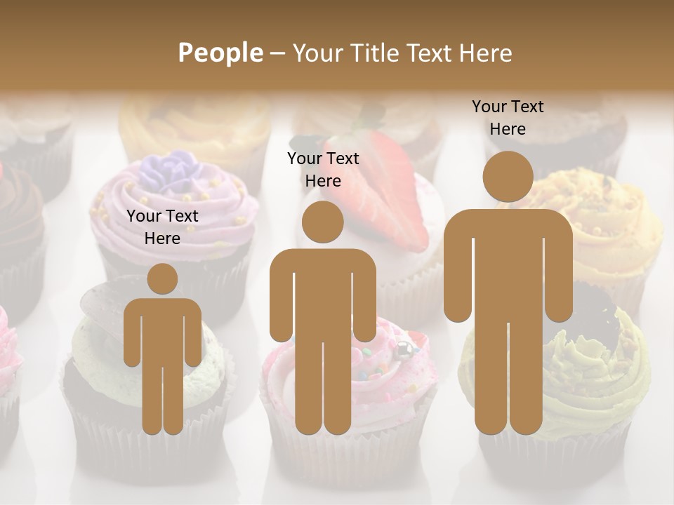 Decorated Party Cupcake PowerPoint Template