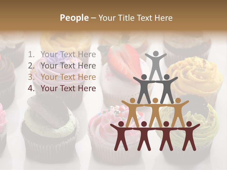 Decorated Party Cupcake PowerPoint Template