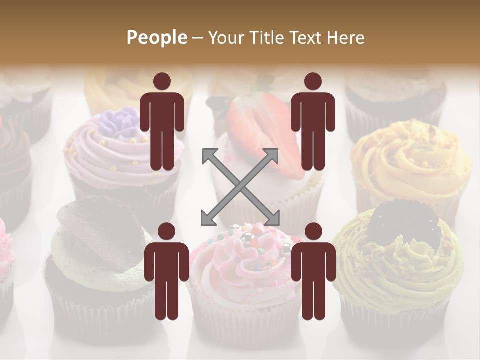 Decorated Party Cupcake PowerPoint Template