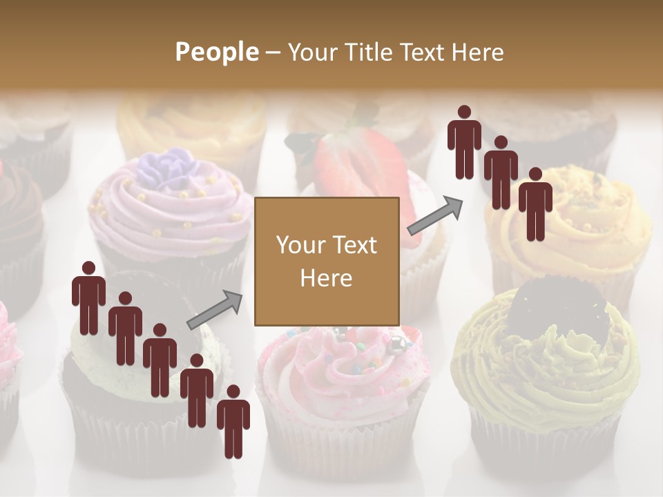 Decorated Party Cupcake PowerPoint Template