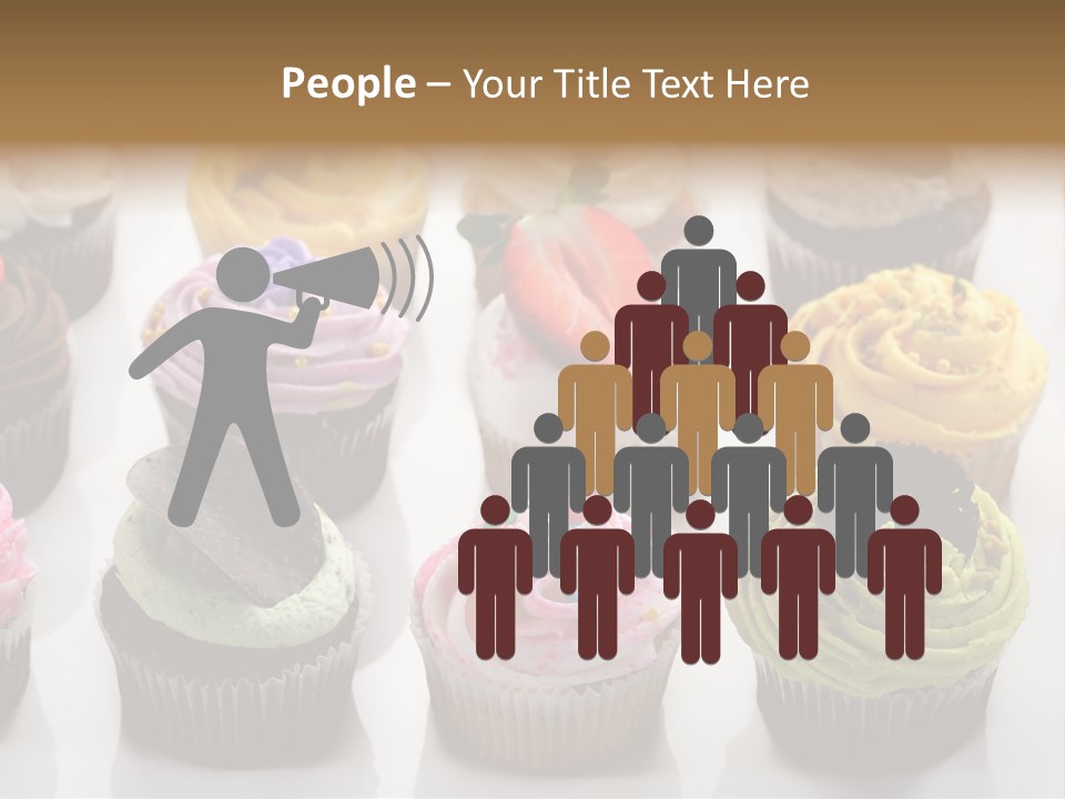 Decorated Party Cupcake PowerPoint Template